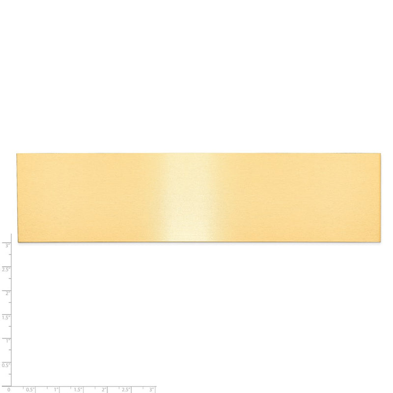 1 7/8 x 7 1/2 Satin Brass Plates-Set of 6