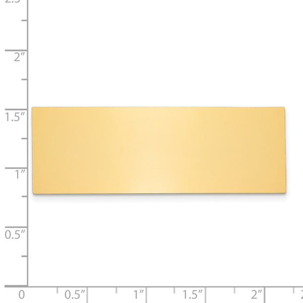 3/4 x 2 1/8 Polished Brass Plates-Set of 6