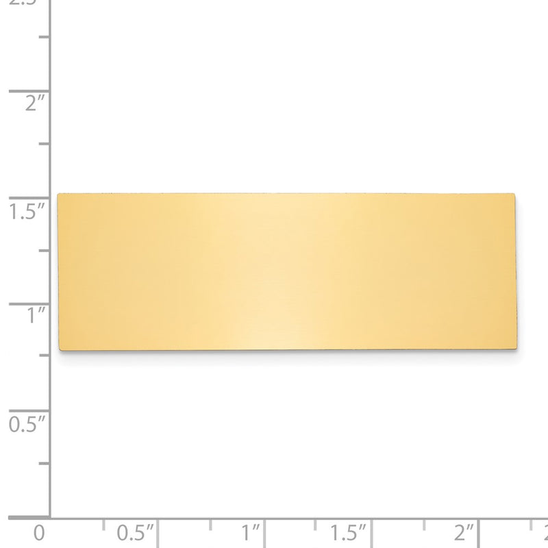 3/4 x 2 1/8 Polished Brass Plates-Set of 6