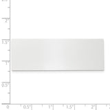 3/4 x 2 1/8 Polished Aluminum Plates-Set of 6