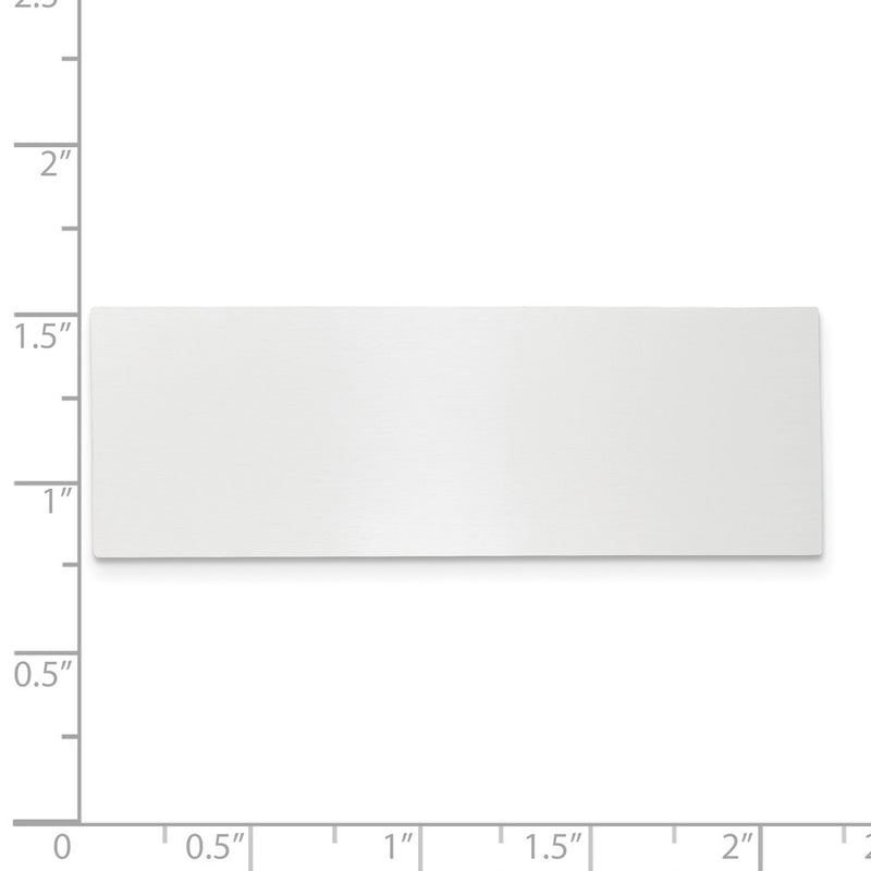 3/4 x 2 1/8 Polished Aluminum Plates-Set of 6