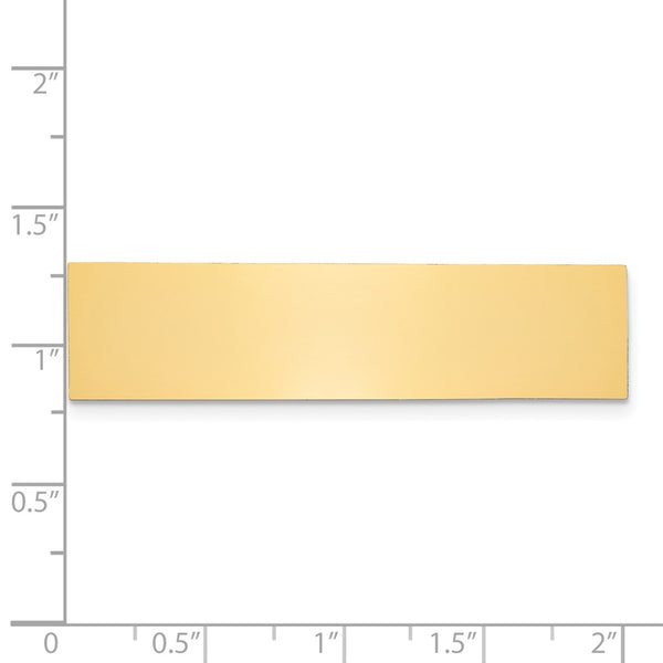 1/2 x 2 Polished Brass Plates-Set of 6