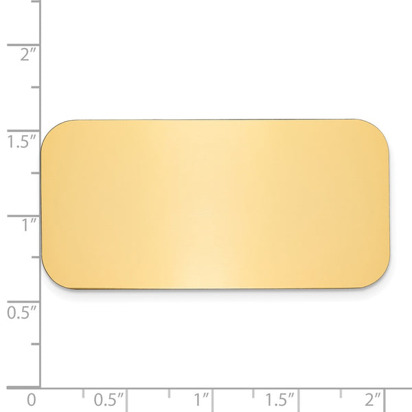 1 X 2 Polished Brass Plates-Set of 6