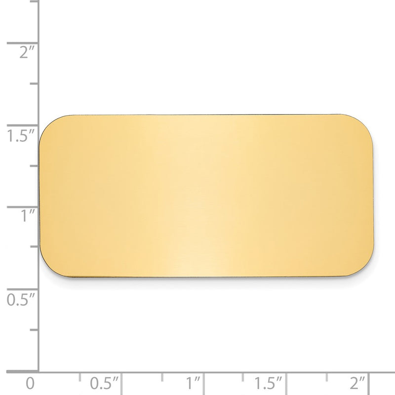 1 X 2 Polished Brass Plates-Set of 6