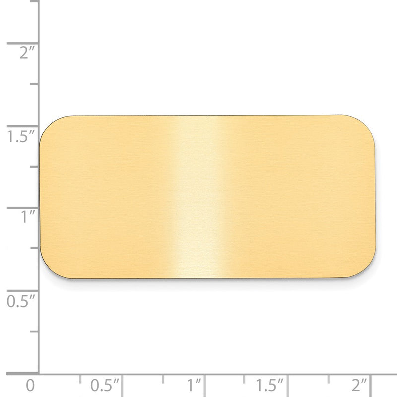 1 X 2 Satin Brass Plates-Set of 6