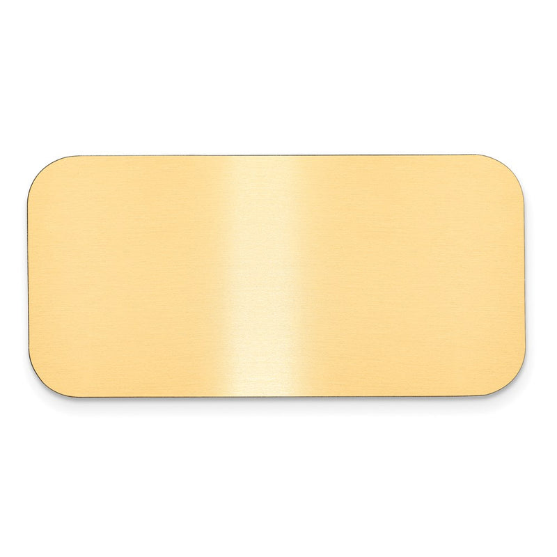 1 X 2 Satin Brass Plates-Set of 6