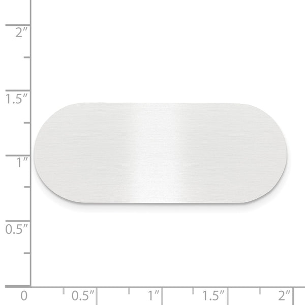 3/4 x 1 7/8 Satin Aluminum Plates-Set of 6