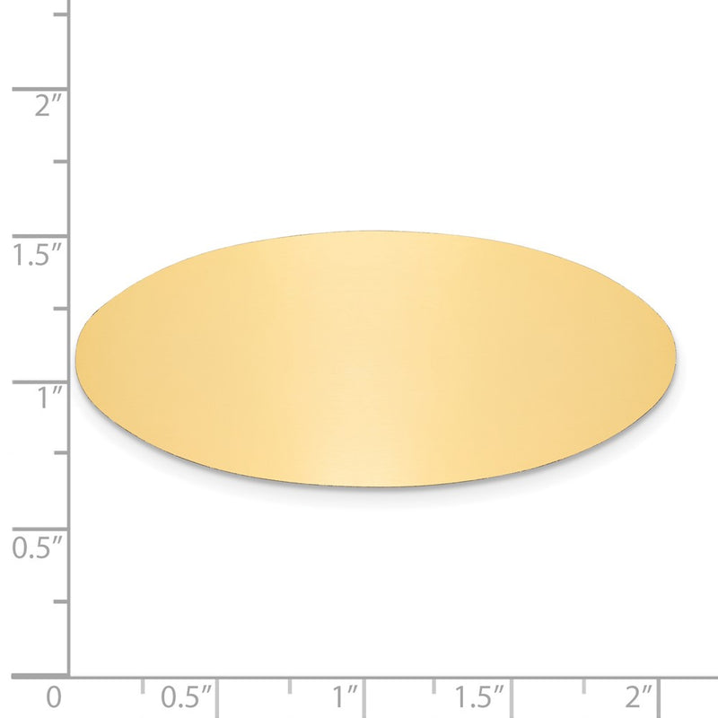 3/4 x 2 Polished Brass Plates-Set of 6