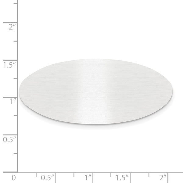 3/4 x 2 Satin Aluminum Plates-Set of 6