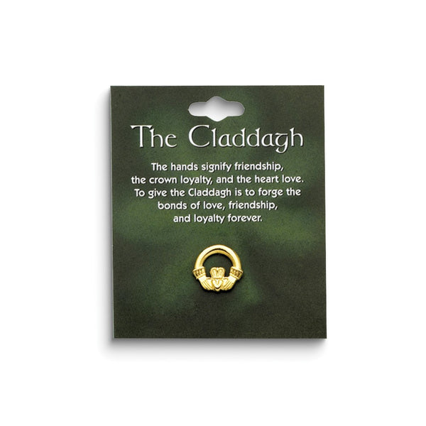 Gold-tone Claddagh Lapel Pin