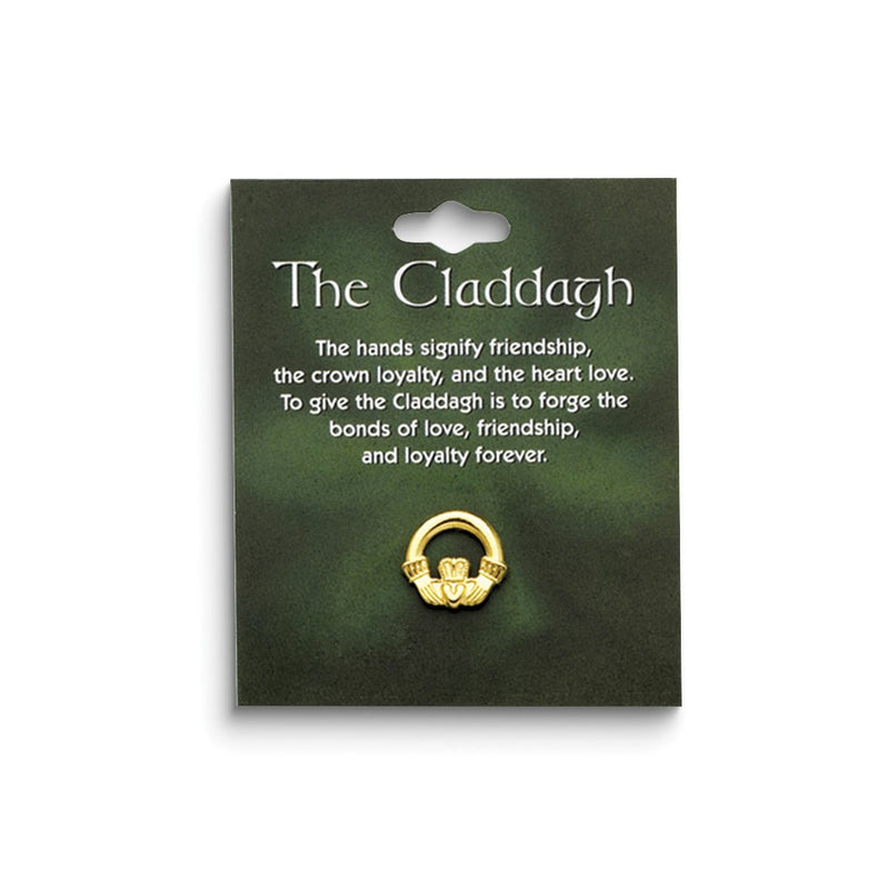 Gold-tone Claddagh Lapel Pin
