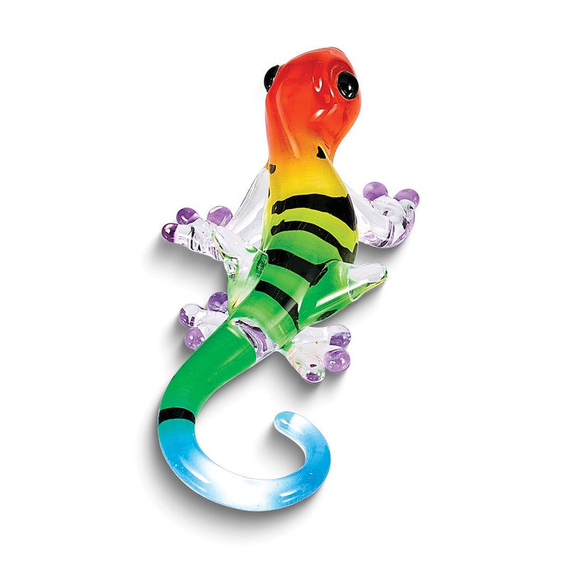 Multi-color Gecko Handcrafted Glass Figurine