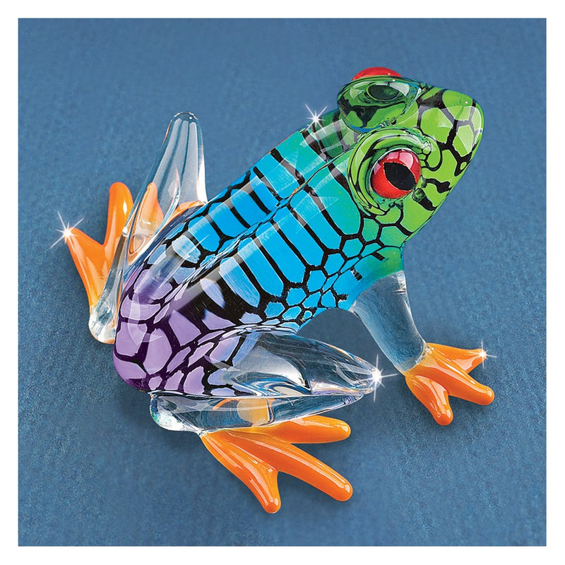 Island Hopper Frog Handcrafted Glass Figurine