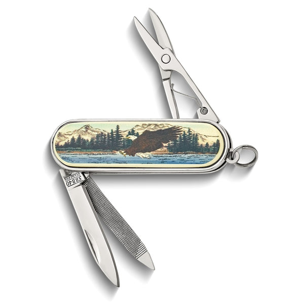 Barlow Designs Color Streaking Eagle Multifunction Pocket Knife