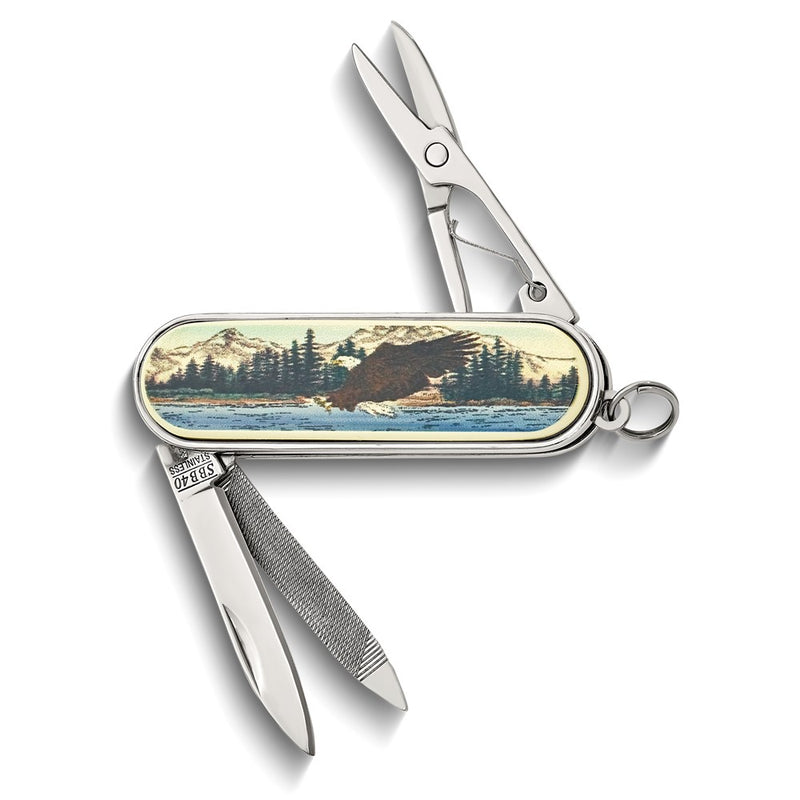 Barlow Designs Color Streaking Eagle Multifunction Pocket Knife