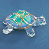 Tiffany the Turtle Handcrafted Glass Figurine with 22k Gold Trim