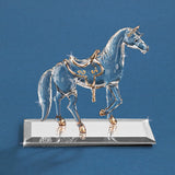 Horse Handcrafted Glass Figurine with 22k Gold Trim