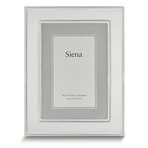 Silver-plated Tarnish-resistant Roped Border 7.5x9.5 Photo Frame