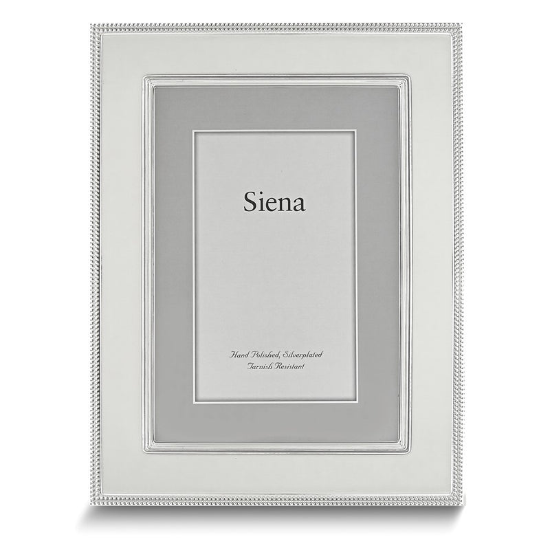 Silver-plated Tarnish-resistant Roped Border 7.5x9.5 Photo Frame