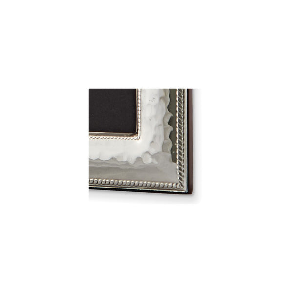 Bilaminate Sterling Silver Hammered Roped Border 7.5x9.5 Frame