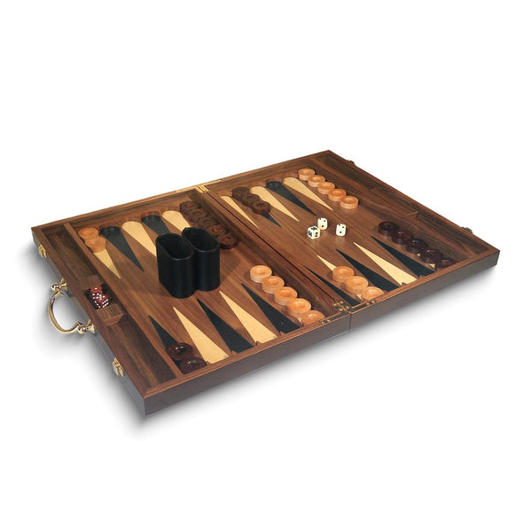 Backgammon Set In Wood Inlaid Case