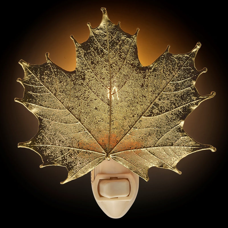 24k Gold Dipped Real Sugar Maple Leaf Nightlight