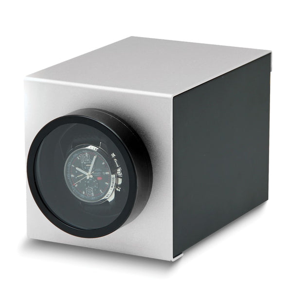 Rotations Silver Wooden and Aluminum 1-Watch Winder