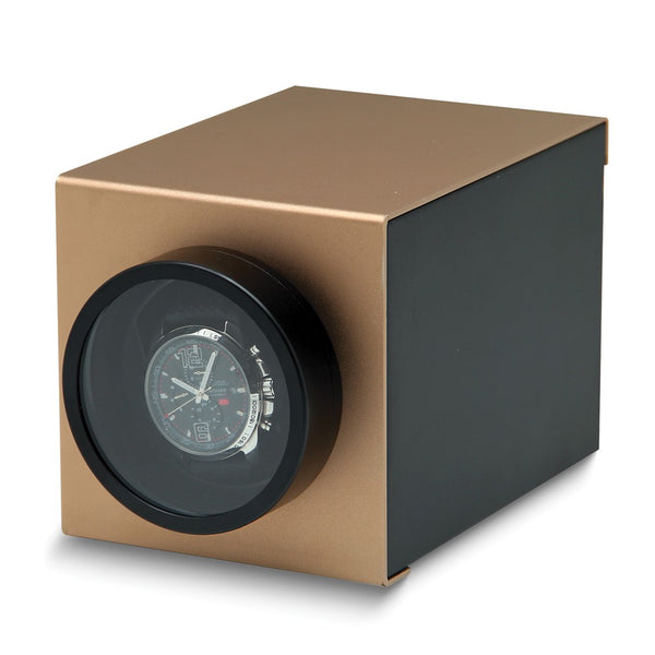 Rotations Brown Wooden and Aluminum 1-Watch Winder