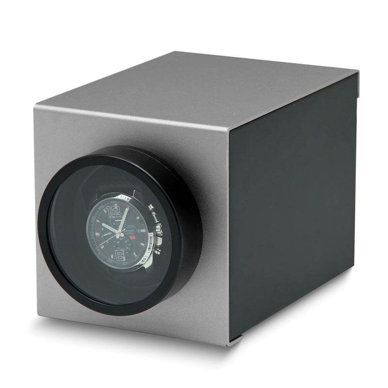 Rotations Grey Wooden and Aluminum 1-Watch Winder