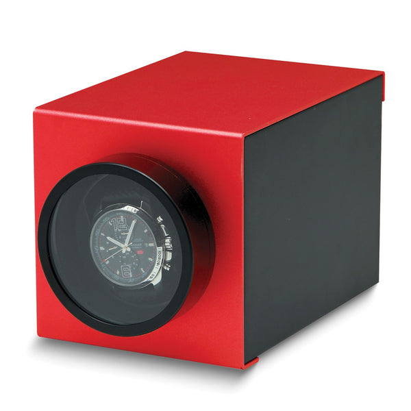 Rotations Red Wooden and Aluminum 1-Watch Winder