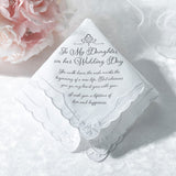 Lillian Rose TO MY DAUGHTER ON HER WEDDING DAY with Sentiment Cotton Hankie
