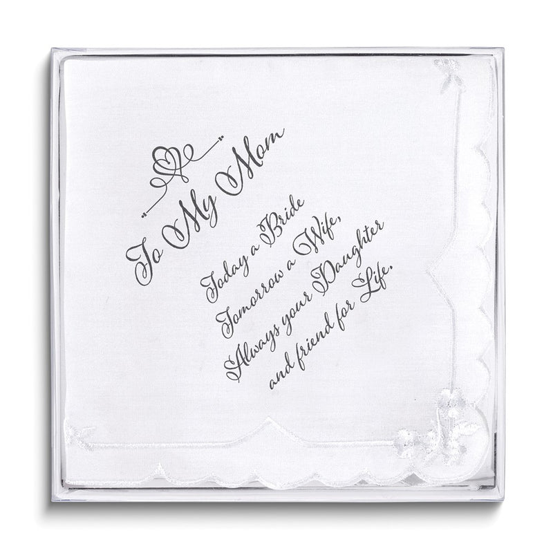 Lillian Rose TO MY MOM with Sentiment Cotton Hankie