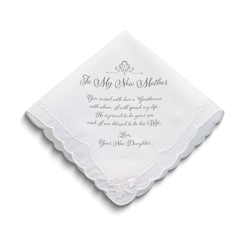 Lillian Rose TO MY NEW MOTHER with Sentiment Cotton Hankie