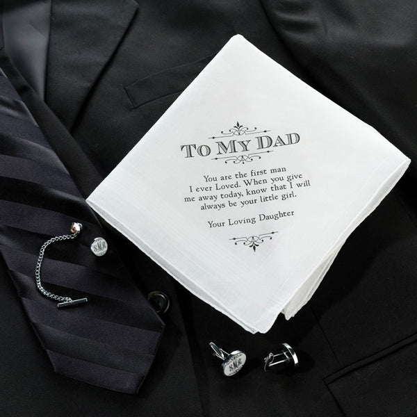 Lillian Rose TO MY DAD with Sentiment Cotton Hankie