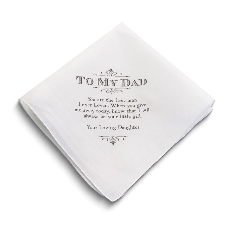 Lillian Rose TO MY DAD with Sentiment Cotton Hankie
