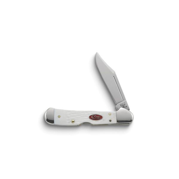 Case White Synthetic Handle SparXX Mini CopperLock Pocket Knife with Tru-Sharp Stainless Steel Blade