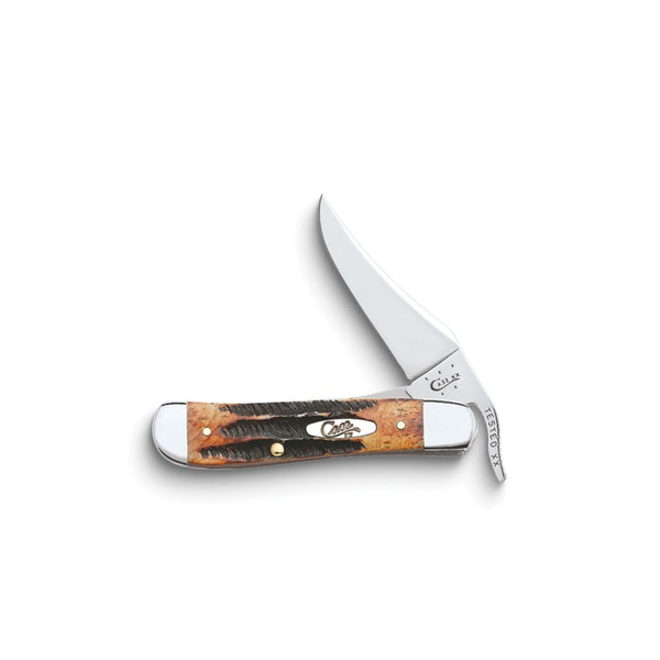Case Bone Stag Handle RussLock Pocket Knife with Tru-Sharp Stainless Steel Blade