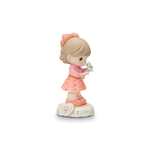 Precious Moments Growing Grace Age Nine Brunette Porcelain Figurine