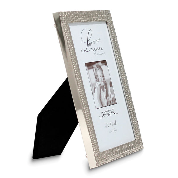 4x6 Silver Shimmer Metal Picture Frame