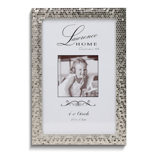 4x6 Silver Shimmer Metal Picture Frame