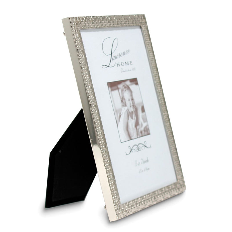 5x7 Silver Shimmer Metal Picture Frame