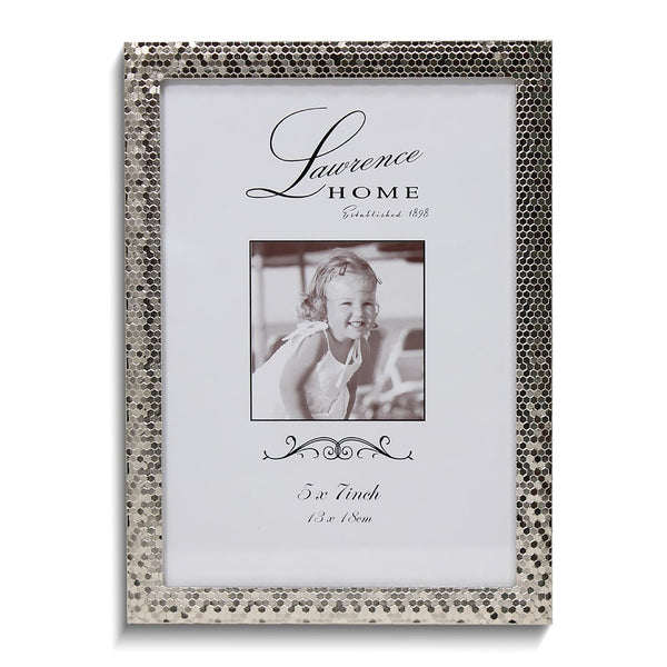 5x7 Silver Shimmer Metal Picture Frame