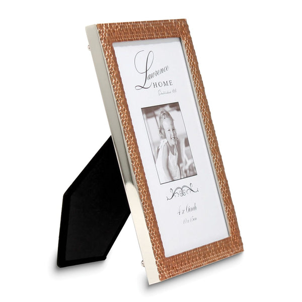 4x6 Rose-tone Shimmer Metal Picture Frame