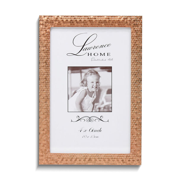 4x6 Rose-tone Shimmer Metal Picture Frame