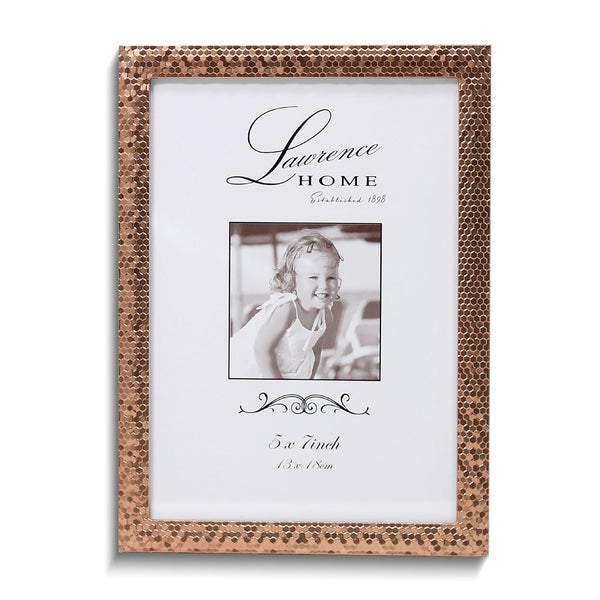 5x7 Rose-tone Shimmer Metal Picture Frame