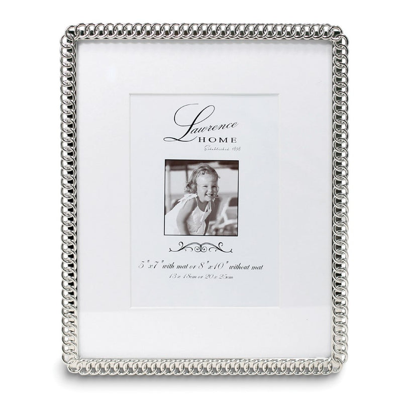 8x10 Eternity Rings Silver-tone Metal Frame Matted for 5x7 Picture