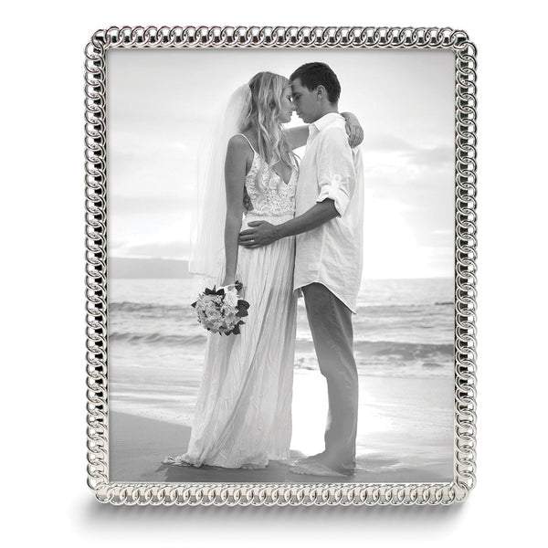 8x10 Eternity Rings Silver-tone Metal Frame Matted for 5x7 Picture