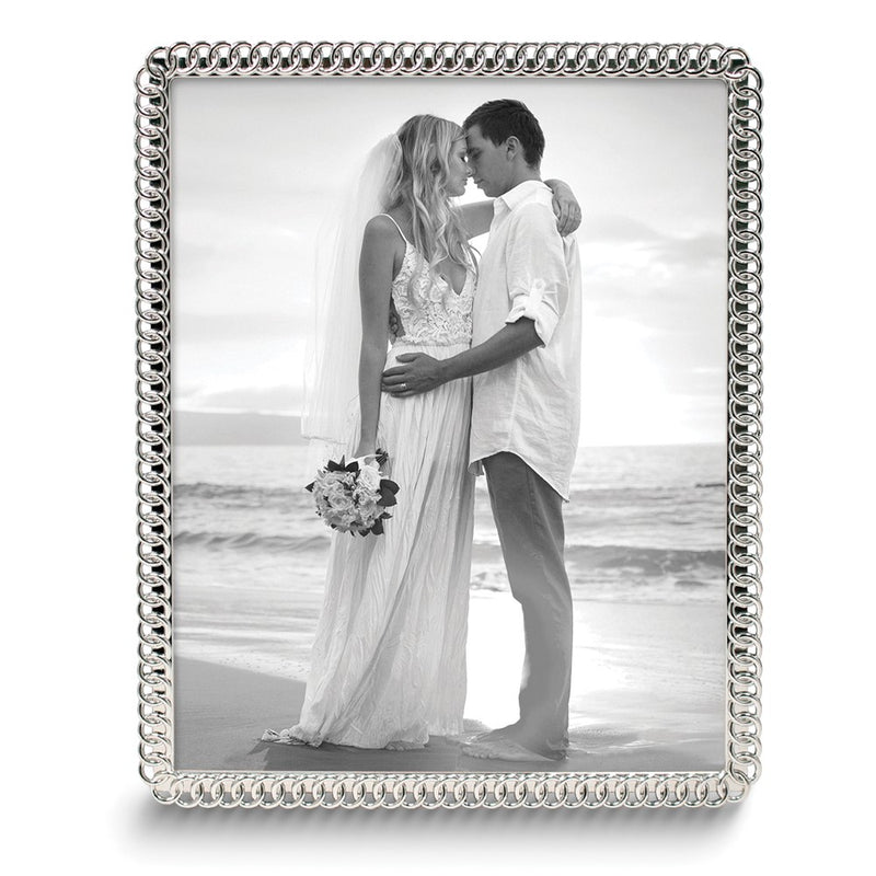 8x10 Eternity Rings Silver-tone Metal Frame Matted for 5x7 Picture