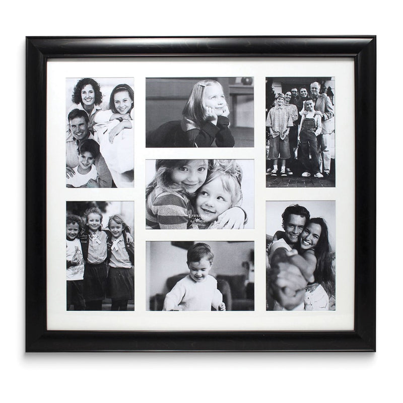 Black Polystyrene Collage Frame - Seven Opening 4x6 Gallery Frame