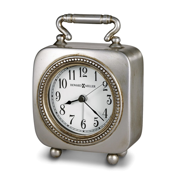 Howard Miller Kegan Pewter Finish Quartz Night-glow Alarm Clock